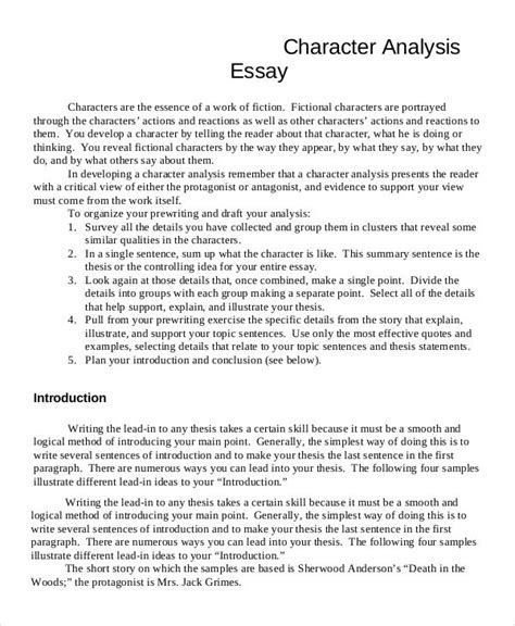 Free 7 Analysis Essay Examples In Pdf Ms Word Essay Examples Text