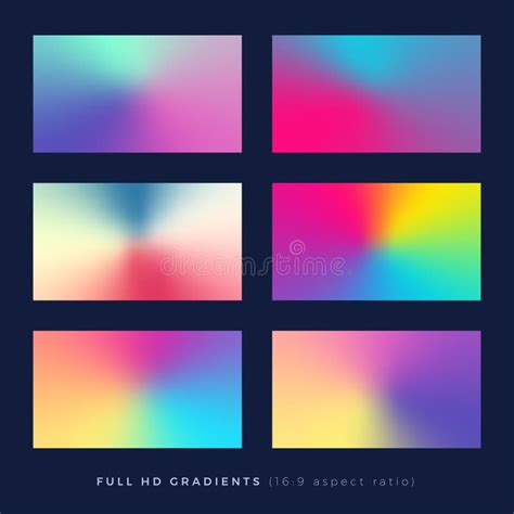 Gradient Backgrounds Soft Color Blend Theme Stock Vector