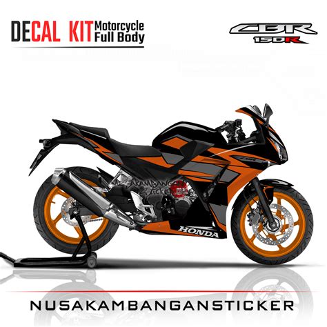 Decal Sticker Honda CBR 150 K45 GRAFIS ORANGE Stiker Full Body