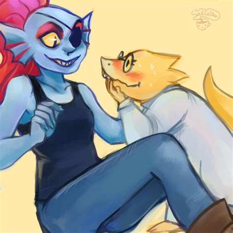 Alphys And Undyne Undertale By Lemna On Deviantart