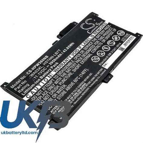 Compatible Battery For HP Pavilion X360 15 BR000NO CS HPW360NB