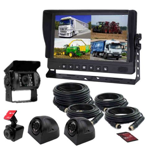 4 Channel 9" Monitor DVR System with 4 Cameras and Cables - Truck Guard