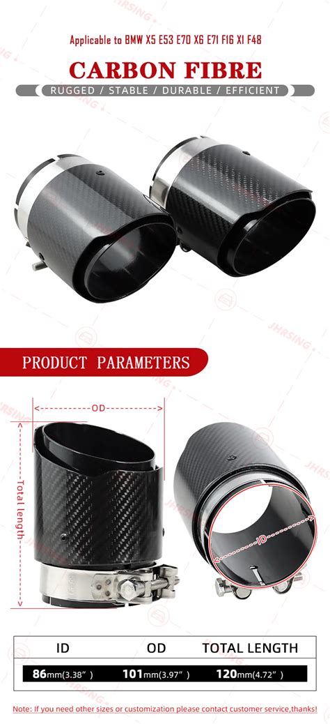 Carbon Fiber Exhaust Tips For Bmw X5 F15 E70 X6 F16 Car Decor ...