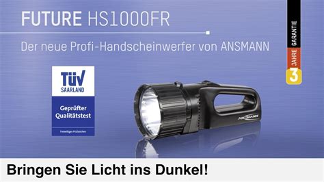 ANSMANN Handscheinwerfer Future HS1000FR YouTube