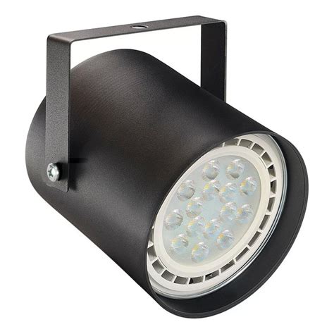 LUZ DESING Spot Cabezal Cilindro Negro Ar111 Apto Led Obra Riel