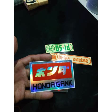 Jual Cutting Sticker Honda Gank Kotak 7cm Shopee Indonesia