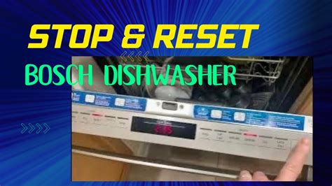 How To Reset Bosch Dishwasher Timer At Austin Wansley Blog