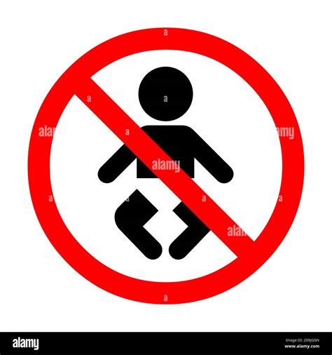 No baby allowed sign Stock Photo - Alamy