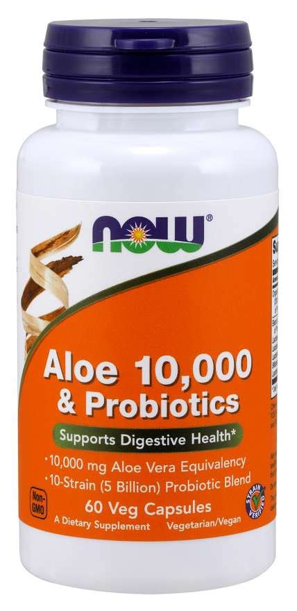 Now Foods Aloe Vera 10000 Probiotics 60 Vcaps Цена