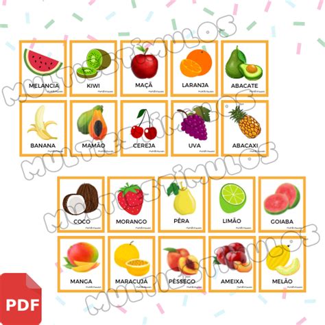 Jogo Da Mem Ria De Frutas Para Imprimir E Recortar Jogo Das Frutas