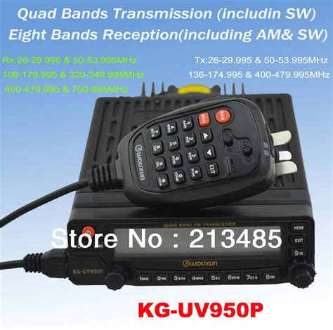 Transceptor de Radio móvil KG UV950P transmisión de cuatro bandas