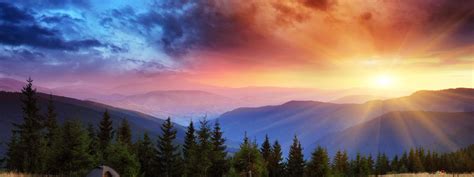 Mountain sunrise 4K wallpaper download