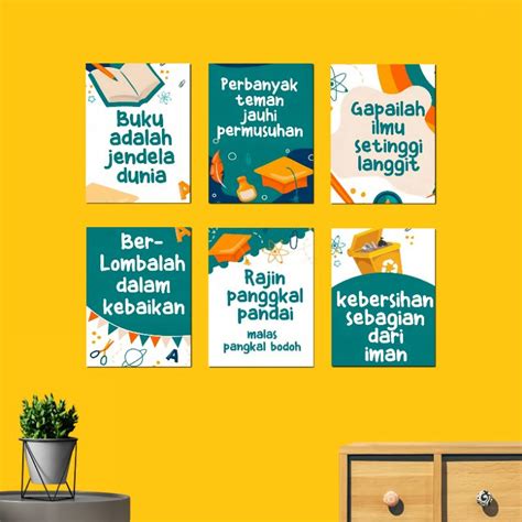 Jual Hiasan Dinding Ruang Kelas Pajangan Dinding Motivasi Sekolah Wall