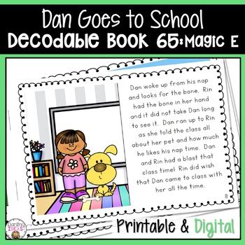 Magic E Decodable Reader And Book Works With Orton Gillingham Dan Goes