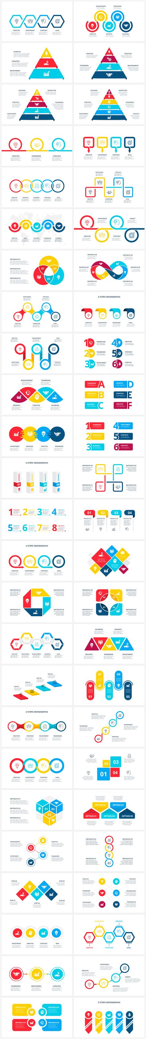 Abstract Animated Infographics Presentations PowerPoint template