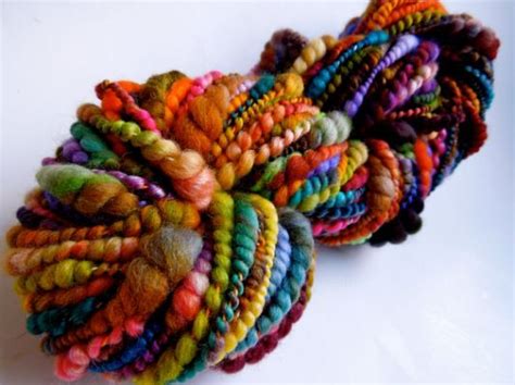 Patchwork Coils Handspun Art Yarn Art Yarn Handspun Yarn Art