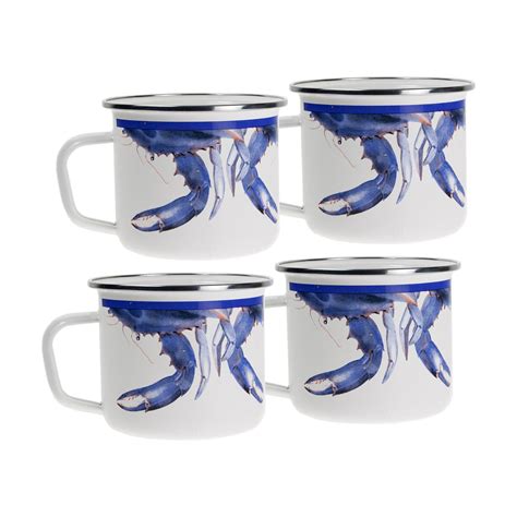 Se28s4 Grande Mugs Blue Crab Design Upc 619199882757 Golden