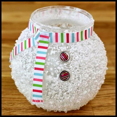 Dollar Store Crafter Epsom Salt Snowman Vase