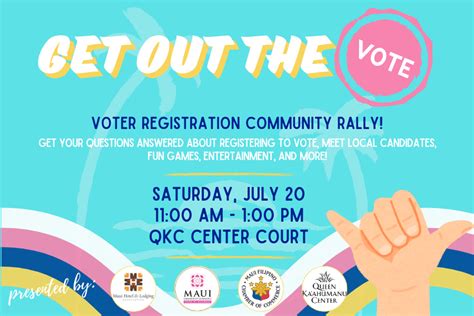 ‘Get Out the Vote’ event set for July 20 : Maui Now