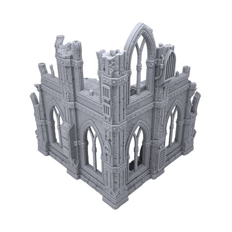 Gothic Sci Fi Ruins By Terrain4Print Set C 3D Printed Tabletop RPG