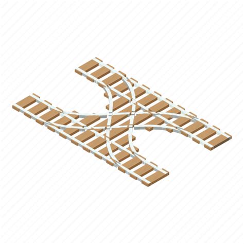 Railway Intersection Isometric Icon Download On Iconfinder