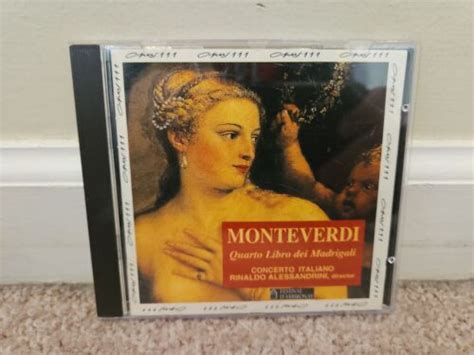 Monteverdi Quarto Libro Dei Madrigali Alessandrini CD 1993 OPS 30