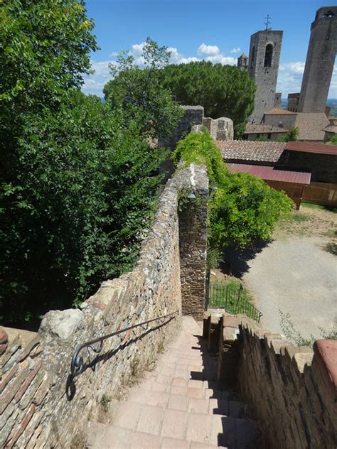 Rocca Di Montestaffoli San Gimignano Steps Down From The Small Tower