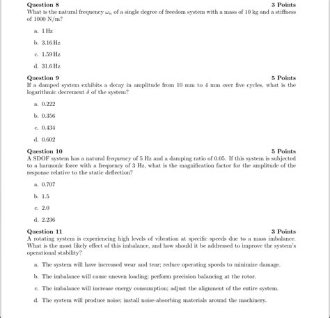 Solved Question 83 ﻿pointswhat Is The Natural Frequency ωn