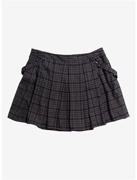 Black And Grey Plaid Suspender Skirt Plus Size In 2021 Plaid Skirts