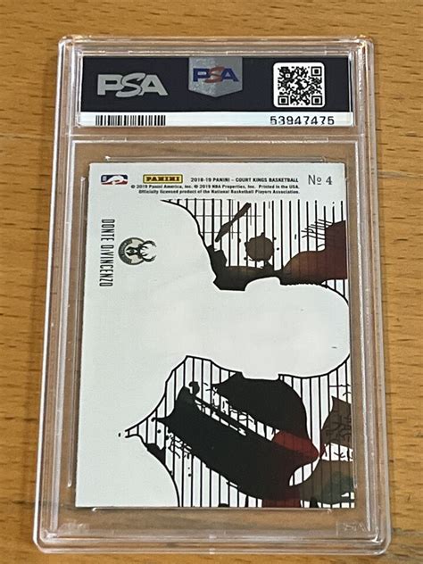 DONTE DIVINCENZO PSA 10 2018 19 Panini Court Kings RC Acetate Rookies