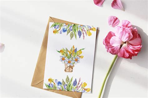 Watercolor Spring Flowers Bouquet By Elenazlata_Art | TheHungryJPEG