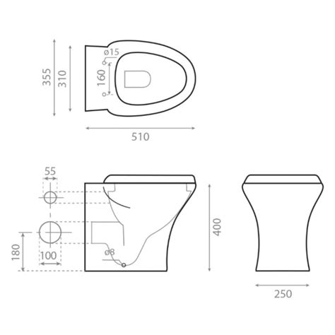 Bathco Golvstående Toalett Ibiza Vit Blank Hill Ceramic