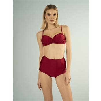 Pierre Cardin Sabit Silikonlu Straplez Retro Bikini Siyah U