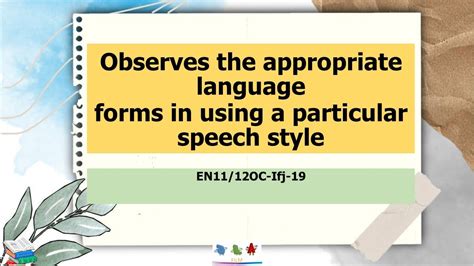 observes   language forms     speech