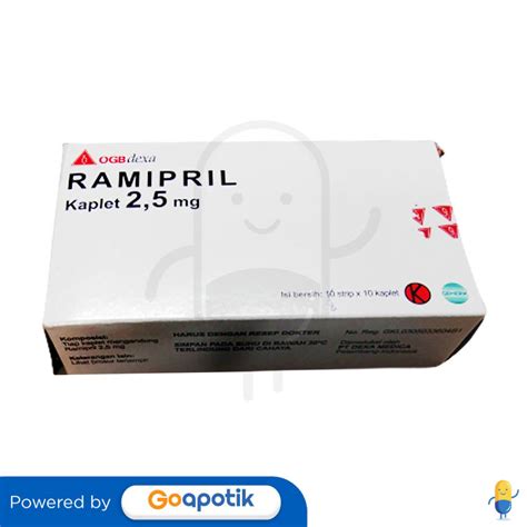 Ulasan Produk RAMIPRIL OGB DEXA MEDICA 2 5 MG BOX 100 KAPLET