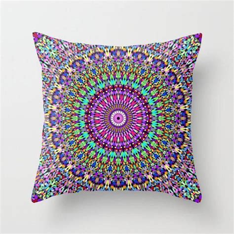 Colorful Love Mandala Throw Pillow By David Zydd Bestpillows Mandalathrowpillow Mandala