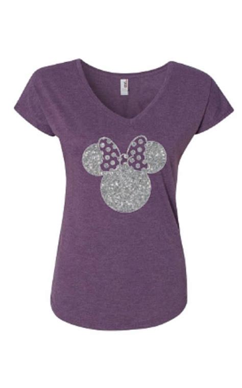 Disney Shirts Glitter Minnie Shirt Disneyland Shirt Disney World