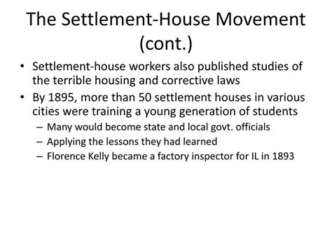 Was The Settlement House Movement Successful