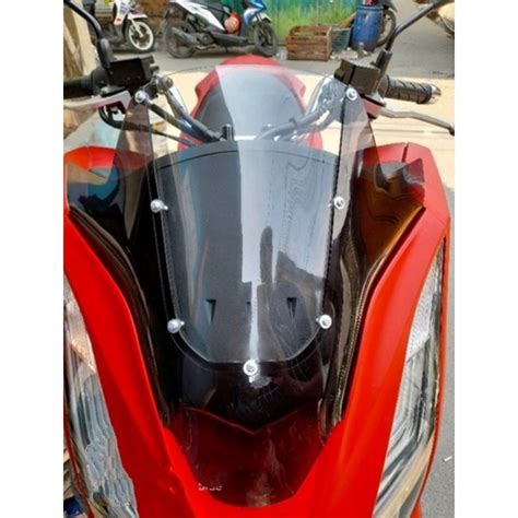 Jual Windshield Visor PCX 160 Th 2021 Model Two Tone Kombinasi Bening