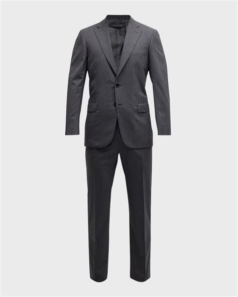 Brioni Mens Tonal Striped Wool Suit Neiman Marcus