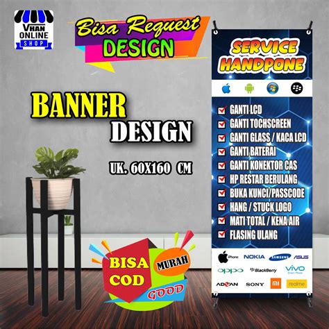 spanduk banner service hp model berdiri konter hp sparepart hp bagus