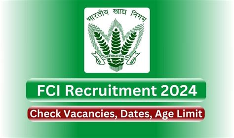 Fci Recruitment Notification Apply Online For Various Vacancies