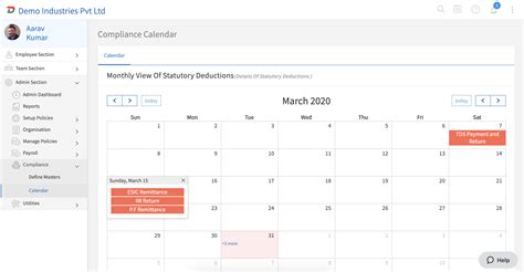 Safety Compliance Calendar