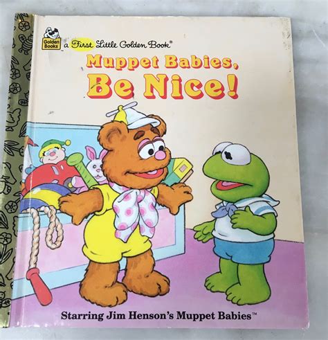 Vintage Muppet Babies Be Nice First Little Golden Book Jim Etsy