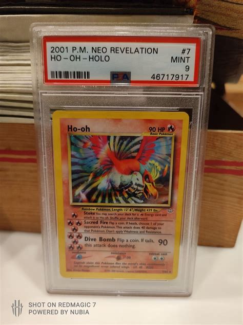 2001 Pokémon TCG Ho oh Holo Neo Revelation 7 64 Unlimited Rare PSA 9