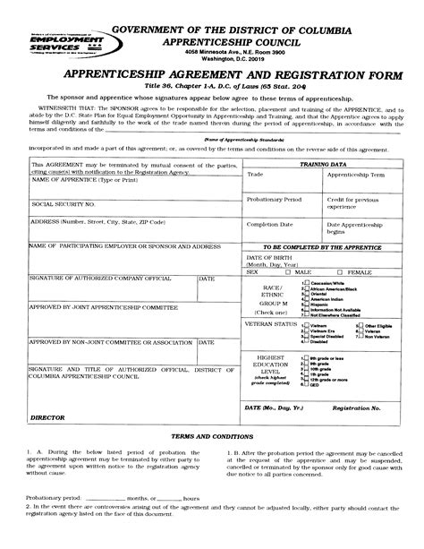 Does Apprenticeship Agreement Form How To Draft A Does Apprenticeship