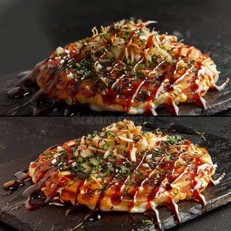 The Authentic Okonomiyaki: Japanese Savory Pancake with Traditional ...