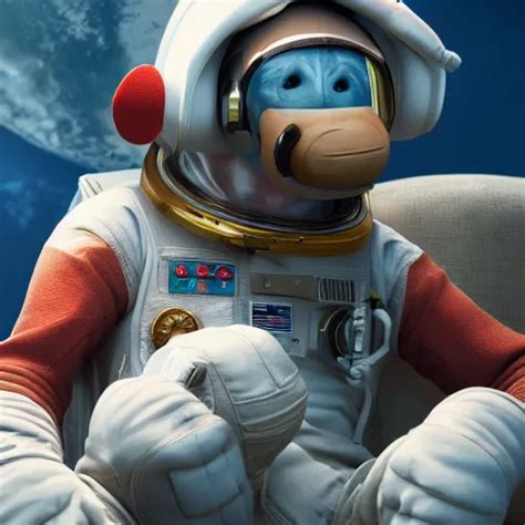 Astronaut Monkeys Laughing Throwing Bananas On Each Stable Diffusion