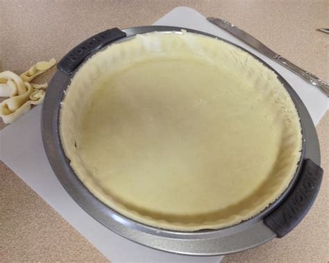 Raw Pie Crust Cook Plate Fork