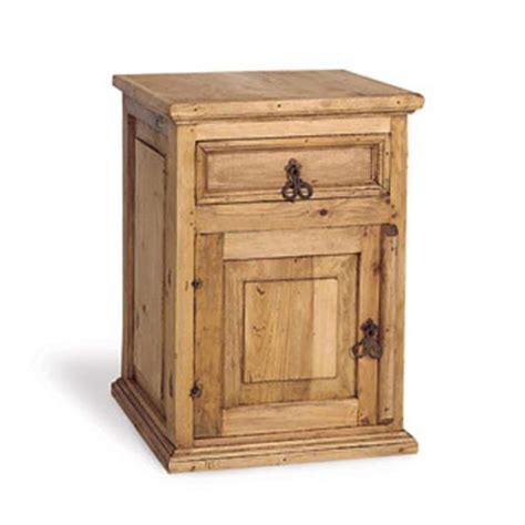 Santa Fe Rustic Pine Wood End Table In Light Wax Nebraska Furniture Mart